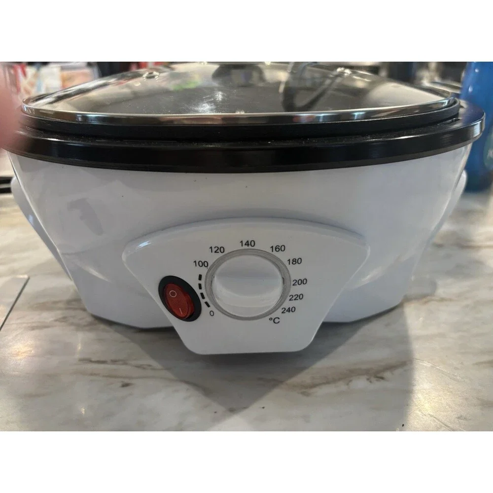 Electric Coffee Bean Roaster with Adjustable Temperature and Timer for Home Use